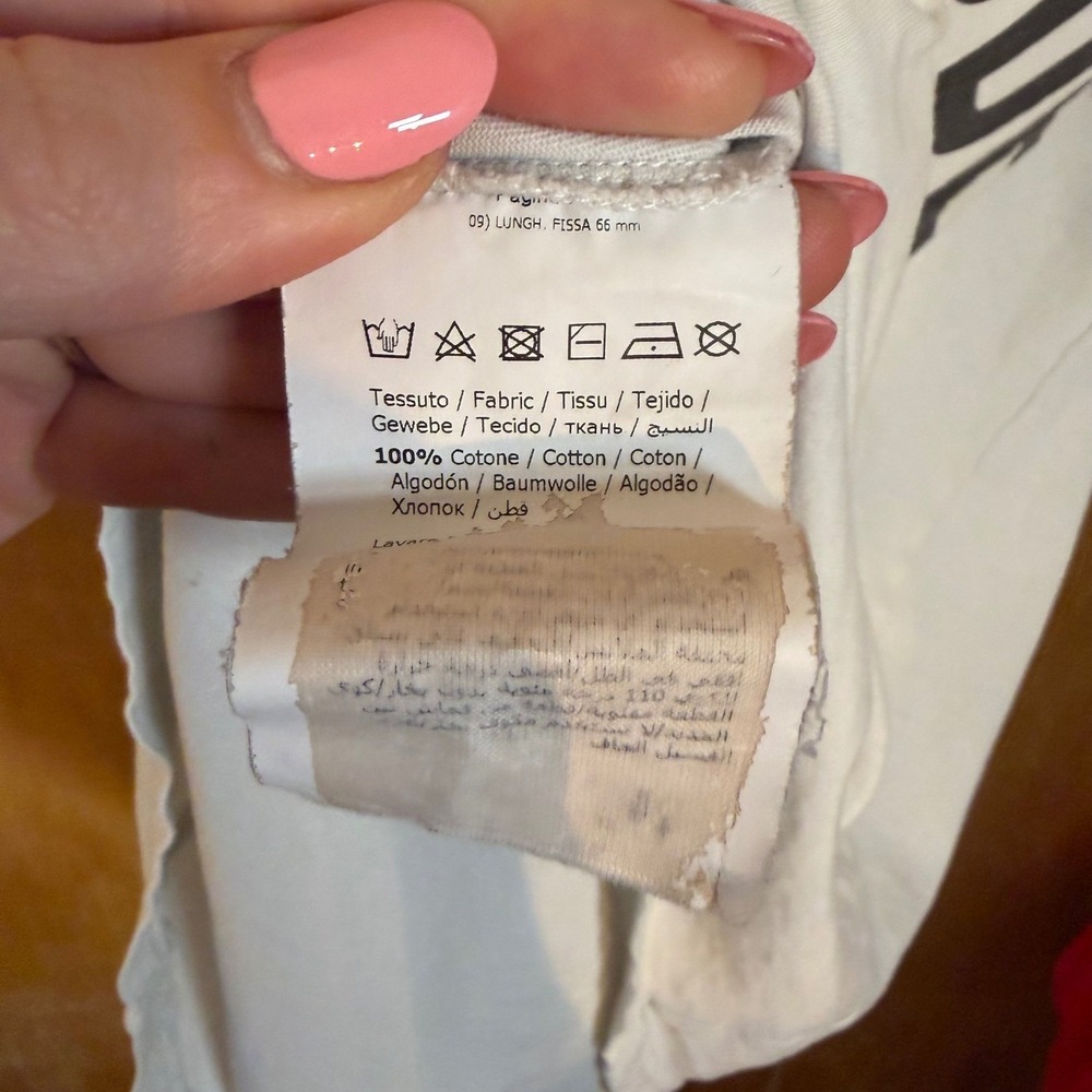 Moschino Couture Is An Attitude Graphic White Distressed Tee XXS Made in Italy - Picture 5 of 14